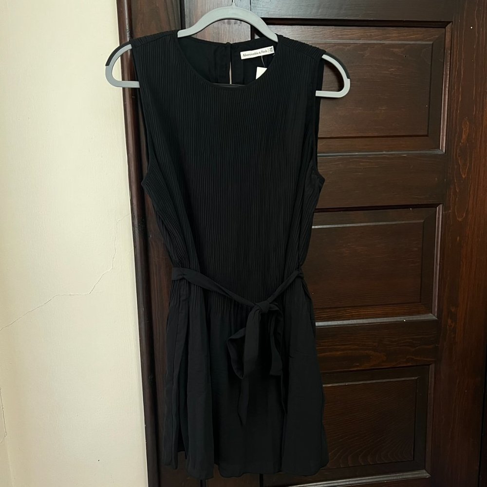 Abercrombie High-Neck Plisse Mini Dress